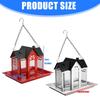 Squirrels Proof Outdoor Bird Feeder Metal Construction Feeding Ports Weatherproof Roof Design For Finches