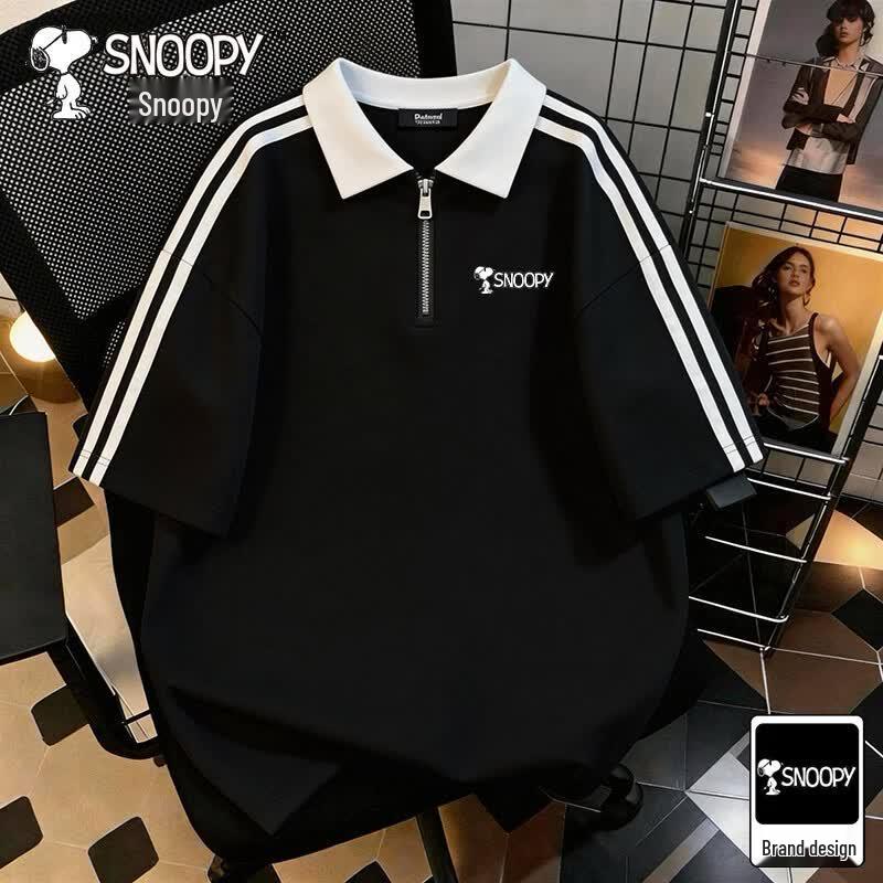 Snoopy Men s Casual Polo T-Shirt L
