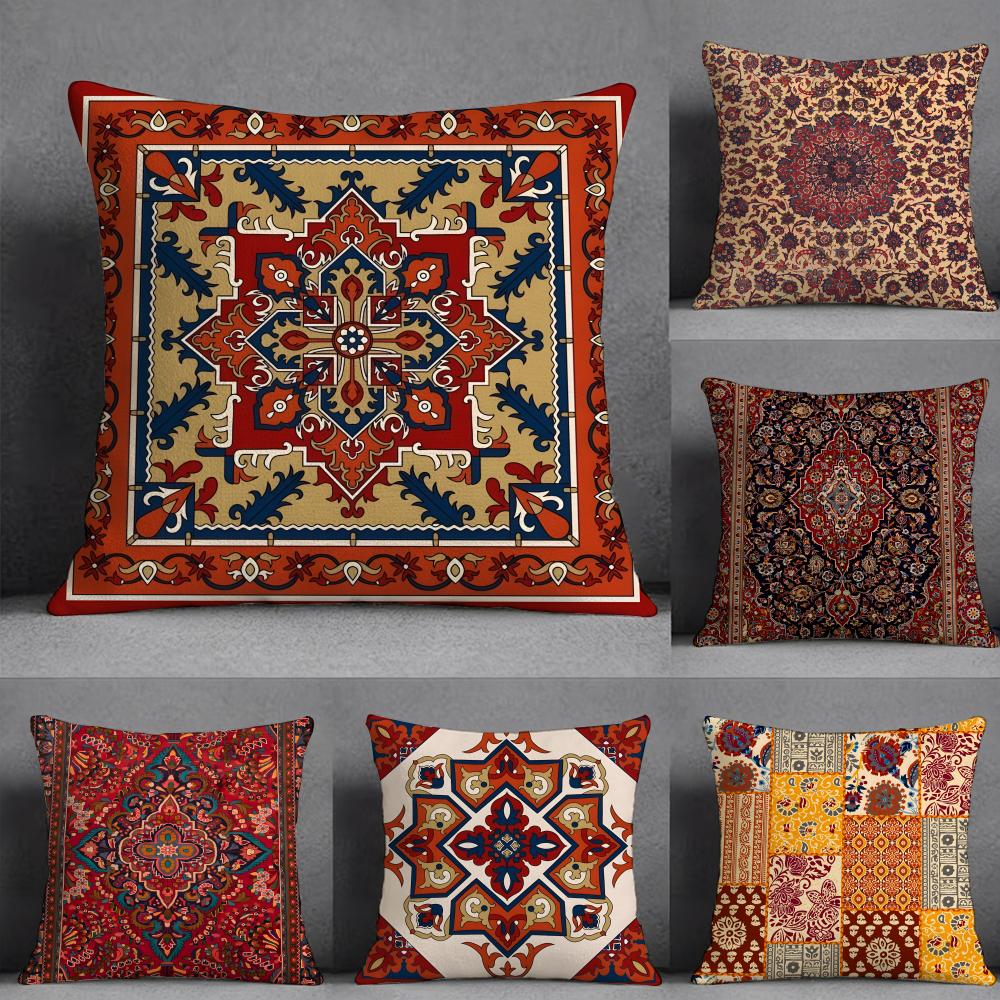 Persian Style Pillow Case Pillowcase Doublesided Printed Sofa Cushion Bedroom Headboard Pillow