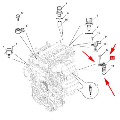 10502237 F01R00F004 Original Kurbelwellensensor Für SAIC MG 350 360 E550 RX3 MG3 MG5 ZS GT