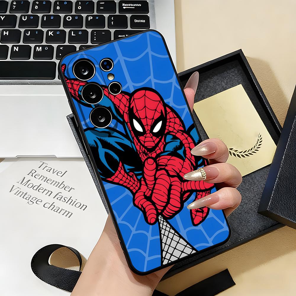 S-Spiders Cool Man Phone Case For Samsung S26 S25 S24 FE S23 S22 S21 Plus S20 Ultra Note20Ultra Black Soft Shell