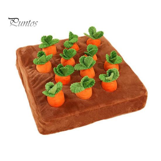 

Игрушка для кошек «Морковная грядка» Интерактивная плюшевая игрушка «Морковная грядка» с 4/12 пищащими морковками, головоломка для домашних кошек A