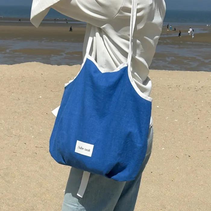 Obnuit Linen Bloom Bag_Blue