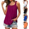 Women's Sleeveless Pleated Tank Top Casual Summer Blouse Lightweight Loose Fit Pullover Shirt Soft Fabric