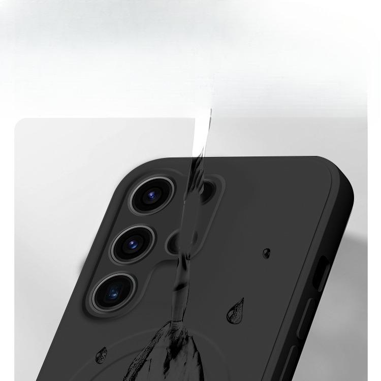 Suitable for Samsung S23ultra Magnetic Suction Mobile Phone Case S22 Liquid Silicone S24plus Lens Full Inclusive Protective Case