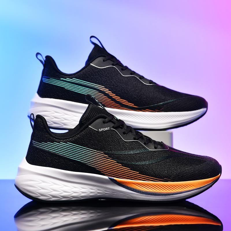 

Spring and Autumn popular middle school students breathable red rabbit 6PR men s professional racing ultra-light leisure sports cushioning running 45 чёрный