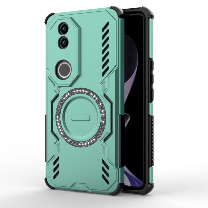 For Vivo V50 Case Cover Vivo V50 Capa Shockproof Phone Bumper Back Hard Magsafe Wireless Charge Annular Magnetic Fundas Vivo V50