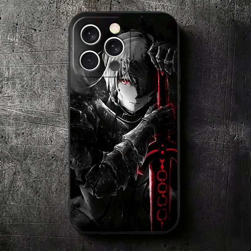 Fate Zero Stay Night Saber Soft Phone Case for iPhone 16 16E 17 Air 15 Pro Max 14 Plus 13 Mini 11 12 7 Black Cover Back Shell