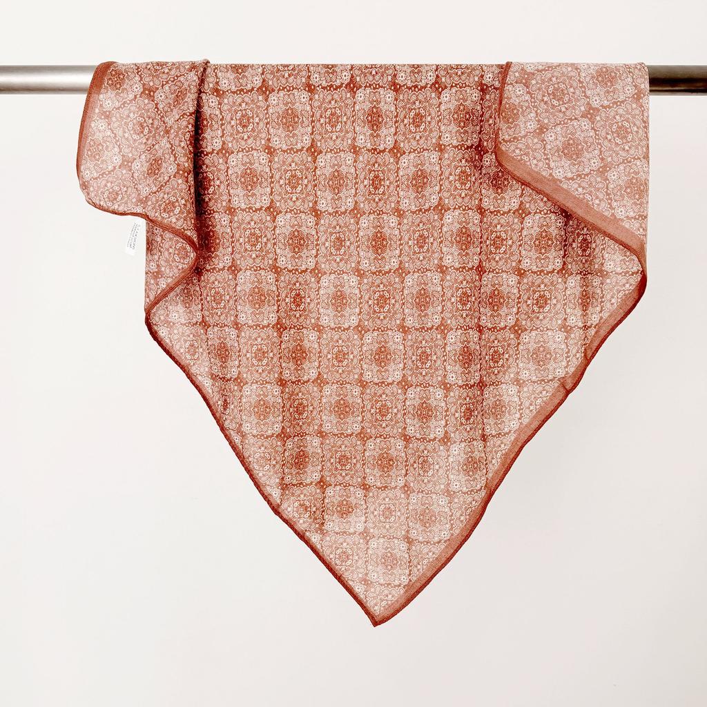 Ethnic Style Retro Checkered Printed Square Scarves Cross-border Fashionable Women's Design Clothing Matching 70 Wholesale