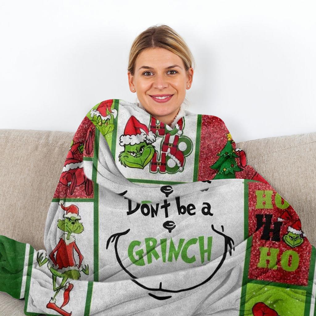 Printed Flannel Blanket Is Thick And Warm For Christmas, Suitable For The Elderly And Children To Keep Warm In Winter