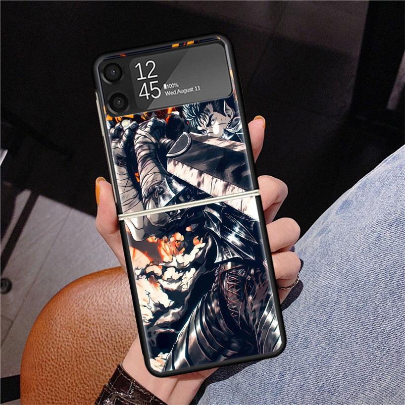 G-Guts B-Berserks Anime Phone Case For Samsung Z Flip 7 6 5 4 3 Galaxy ZFlip7 ZFlip6 ZFlip5 ZFlip4 ZFlip3 5G Print Cover