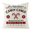 Christmas Pattern Linen Square Throw Pillow Case Sofa Decorative Cushion Cover Pillow Cover Fundas De Cojin 45X45Cm
