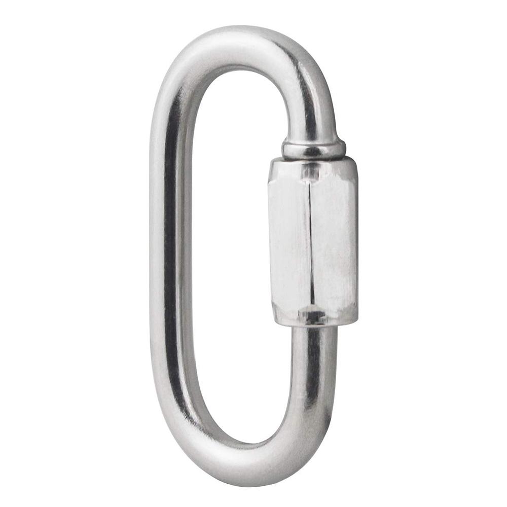 20PCS Stainless Steel Carabiner Quick Oval Screwlock Link Lock Ring Hook M3 5 Multifunctional for Outdoor Camping Hiking