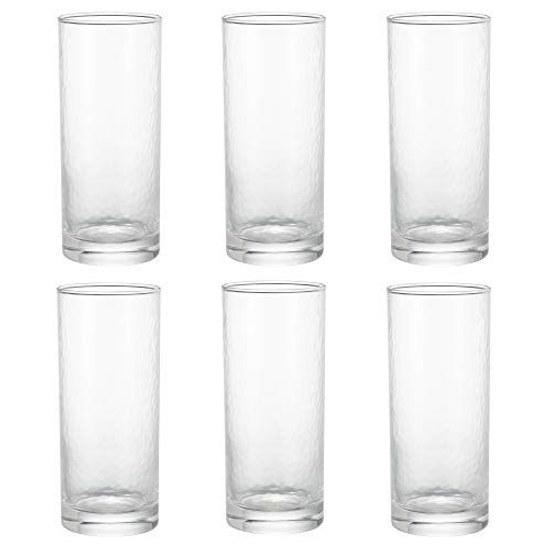 Toyo Sasaki Glass Tumbler Living Vessel Long 435ml Set 6 Made Japan Cup Highball Sour Chuhai 05064N