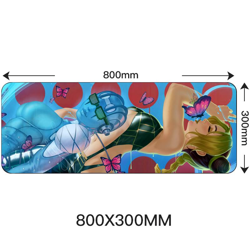 80x30cm Mouse Pad de joc mare Blocat Edge Anime Computer Cauciuc Mouse Pad JOJO Bizarre Adventure