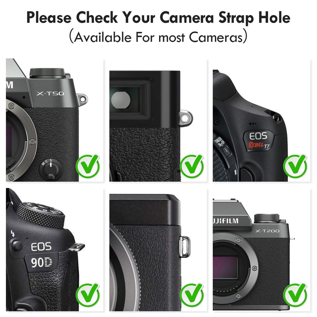 VOVMOEYA Camera Camera Neck Strap with Triangle Ring for and Compatible with Fuji Compact and Mirrorless Digital Total Crossbody or Neck Strap with