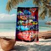 Custom Name Ultra-Soft Beach Towel with Cars Theme,Ideal for Pool - Camping, Diving - Perfect Travel Essential, Vibrant Beach Towel.