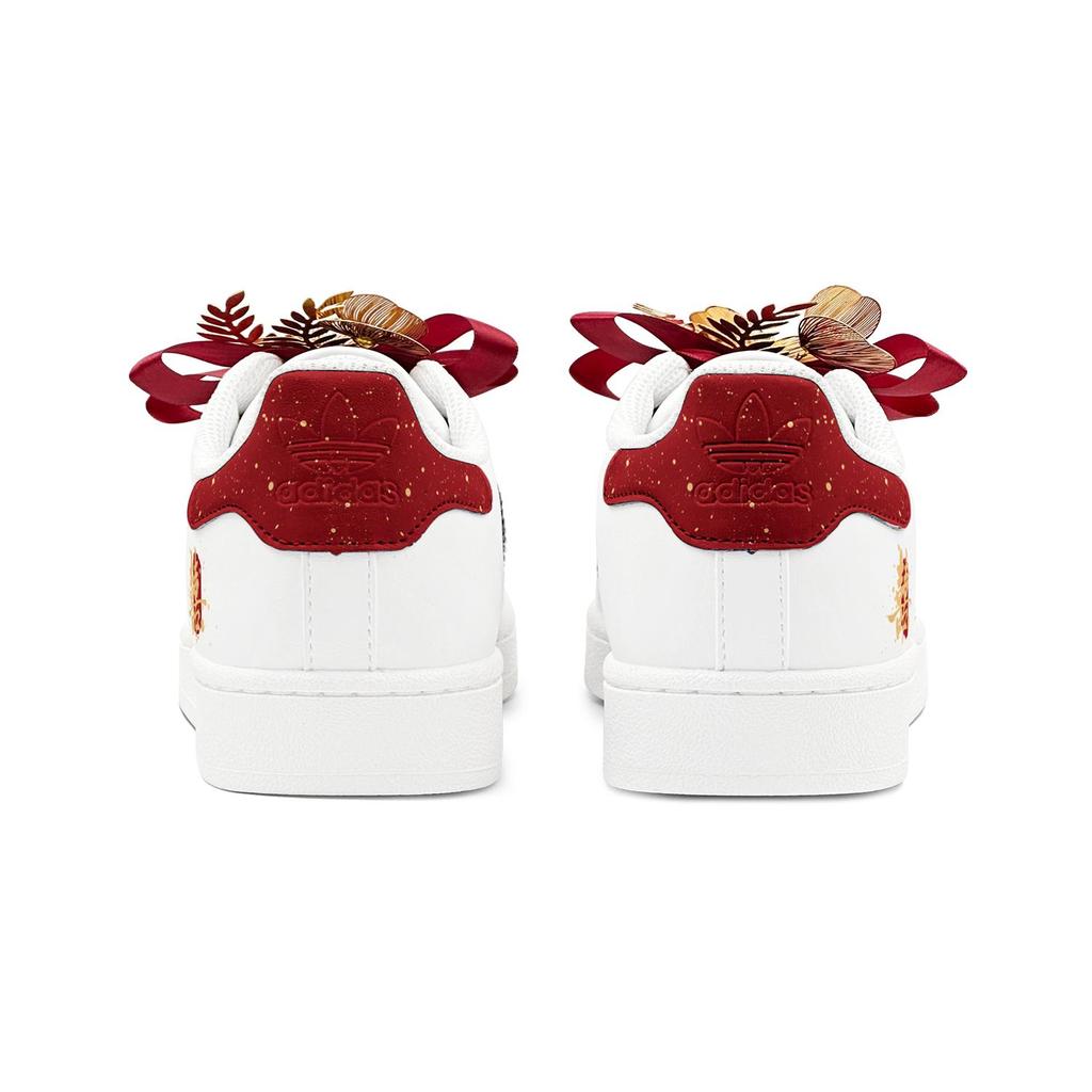 adidas Originals Superstar 2 Skateboard Shoes Unisex Low Top White/Red/Yellow JH9976(Team1655-S-BOX)