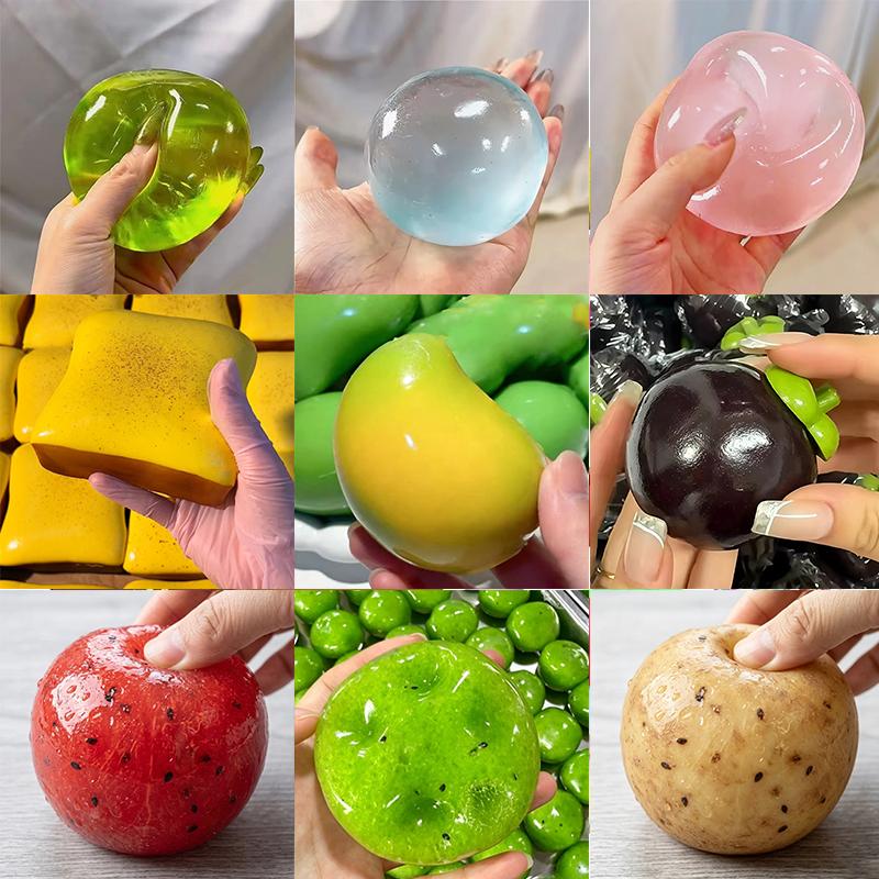 100+ kusů Mačkacích Mystery Hraček, Náhodné Pomalé Vzestupné Mačkací Figurky Senzorická Fidget Hračka Úleva od Stresu Dárek Dětská Oslava Suvenýr