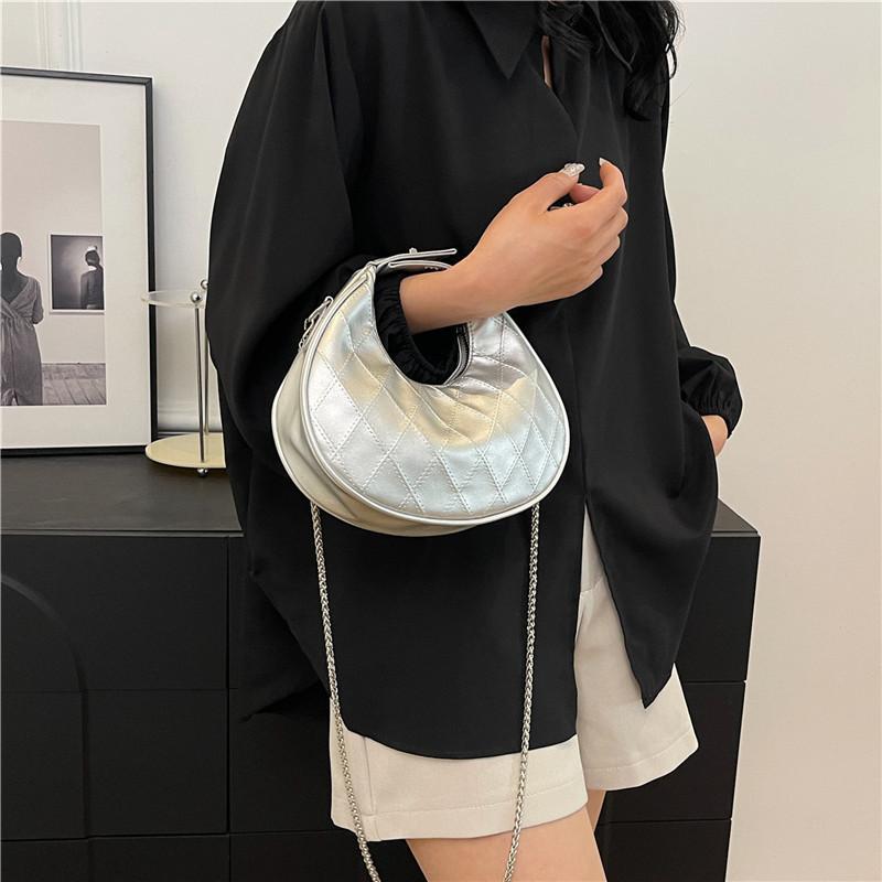 Elegant Soft Pu Crescent Bag For Women Versatile Daily Use With Interior Mobile Pocket Available In Various Shades