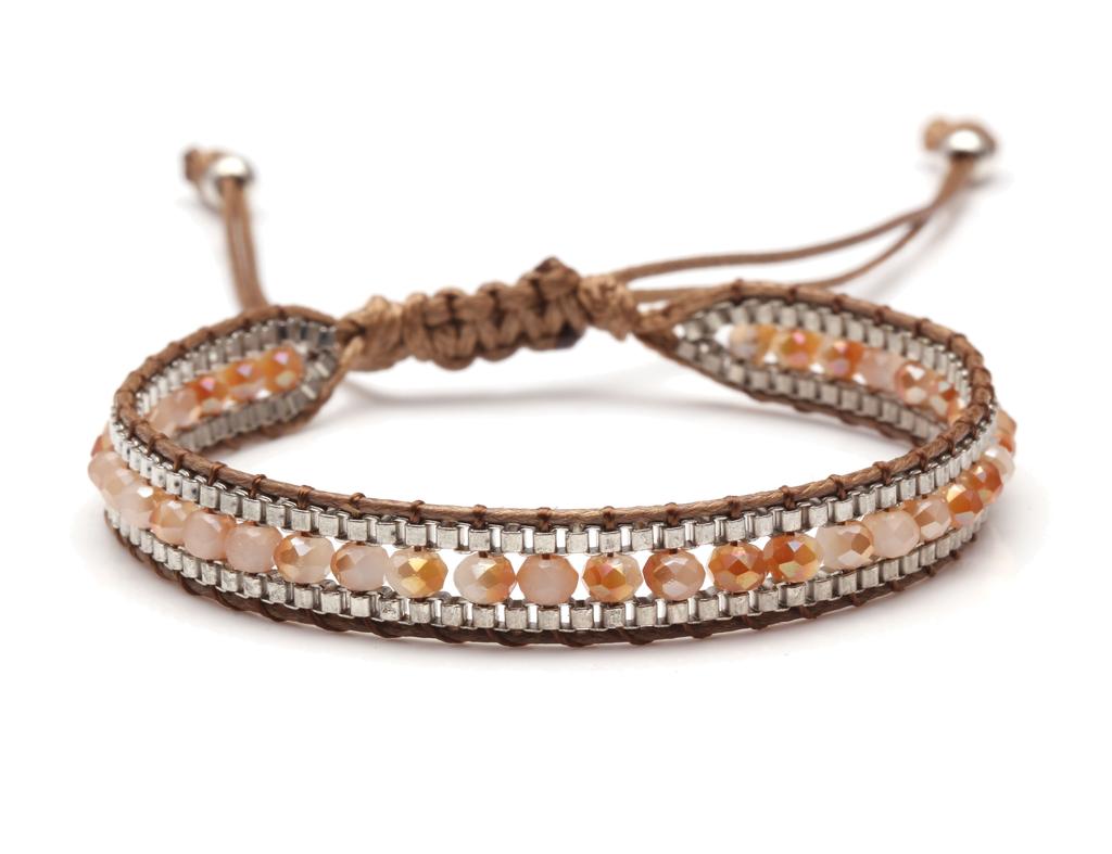 Boho Multicolored Faceted Crystal Japan Miyuki Glass Seed Beads Woven Bracelet Women Men Boho Handmade Chic Fashion Jewelry Gift