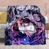 Jujutsu Kaisen Anime Flannel Blanket - Soft Warm Perfect for Sofa, Bedding Camping Travel Office Home Decor -QJY