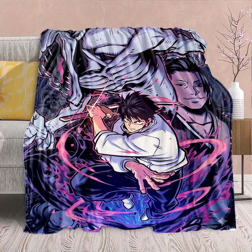 Jujutsu Kaisen Anime Flannel Blanket - Soft Warm Perfect for Sofa, Bedding Camping Travel Office Home Decor -QJY