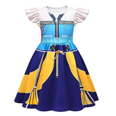 Girls' Fashion Comfortable Children's Dresses Sweet Prints Versatile Dresses Girls