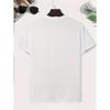 T-shirt da uomo a maniche corte taglia europea per l'estate, camicie stampate eleganti e alla moda per giovani uomini, top versatili con scollo rotondo per primavera estate
