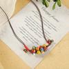 Original Retro Woven Ceramic Necklace Flower Glaze Pomegranate Fruit Bell Bracelet Versatile Accessories Women