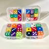 9 Stück/Set Lebendige Farben Würfelset - Sortierte Farben, Tragbare transparente Aufbewahrungsbox, Perfekt für Mathespiele, Gaming-Enthusiasten