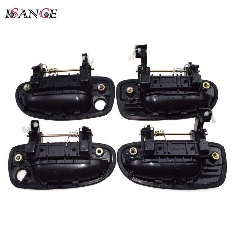 8pcs For Hyundai Accent 1.5L 1.6L 2000-2006 Outside & Ide Door Handle Front Rear Left Right Driver Passenger Black / Chrome