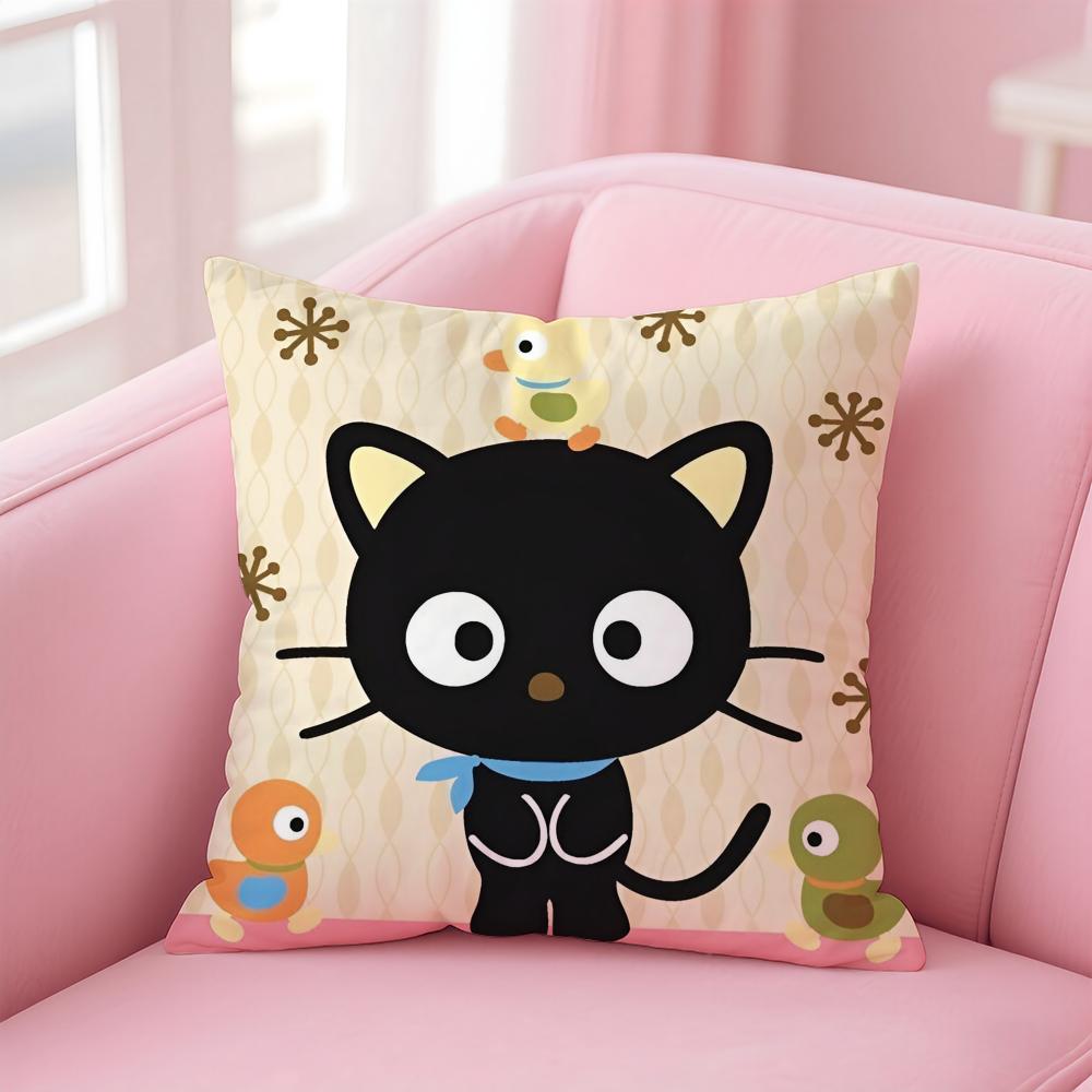 Literary Cat Cute CCChococatC Cushion Cover Pillow Case Soft Skin Friendly Fabric Concealed Zipper