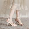 Stiletto Sandals Women's Summer New Models New Open-toed Hollow Temperament Socialite Versatile High Heels