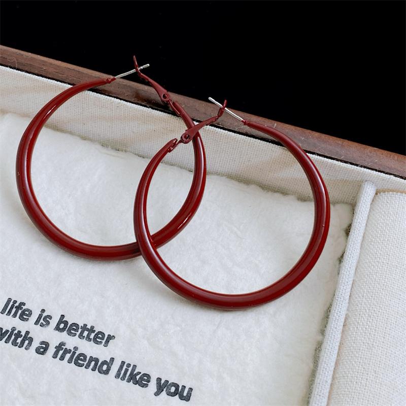 New Trendy Hoop Earrings for Women 50mm Big Hyperbole Colorful Circle Earrings Personality Punk Fashion Ear Accessories Brincos