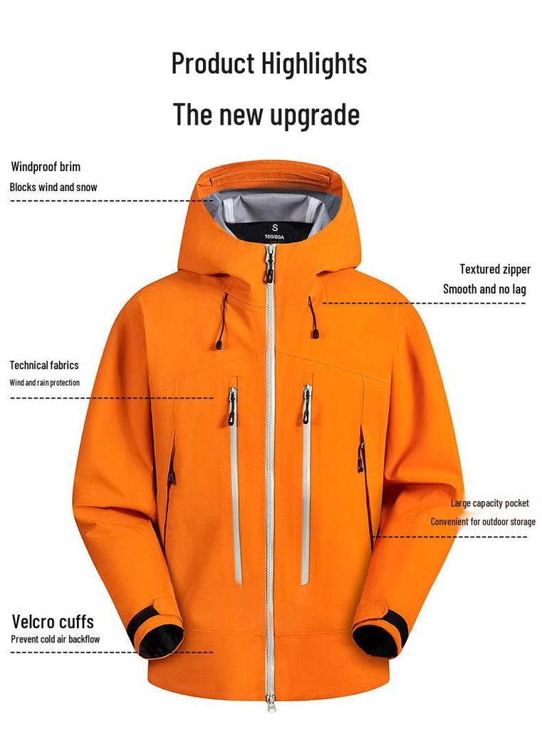 2026 Thin Windproof & Waterproof Heat-Sealed Outdoor Mountaineering Jacket for Tibet Travel