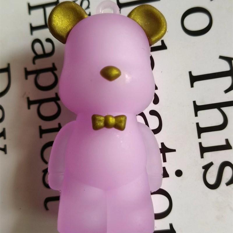 

Крутой силиконовый брелок в виде медведя с молнией для сумок и машин Without keychain crystal bear purple фиолетовый