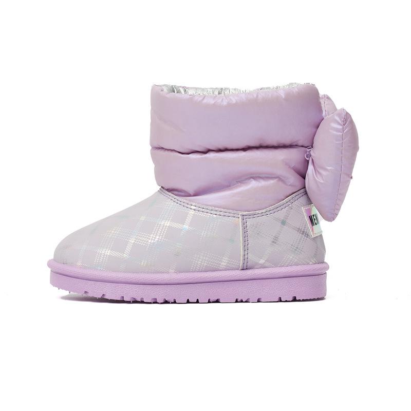 

Детские зимние ботинки, теплые детские зимние непромокаемые ботинки, обувь для девочек, ботильоны для мальчиков, детская зимняя повседневная обувь 23 фиолетовый