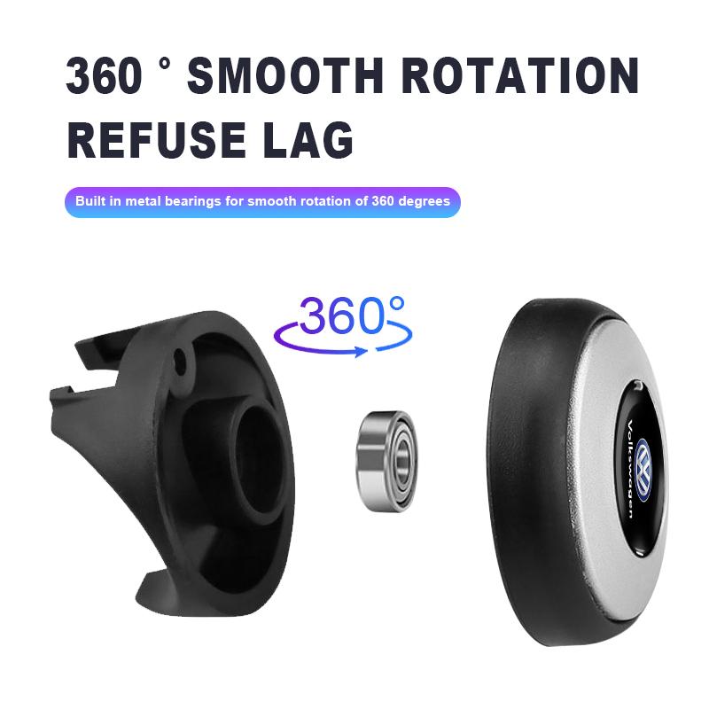 360 Degree Rotating Car Steering Wheel Booster Steering Wheel Knob Ball Emblem For VW Golf Amarok T5 Phaeton ID3 Tiguan T-Cros zg6