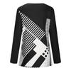 Women's Fashion Casual Temperament New Digital Positioning Print Round Neck Long Sleeve Top