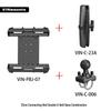 Heavy-Duty Outdoor Tablet Stand with U-bolt Round Tube Mount for 7-14 Inch Tablets
