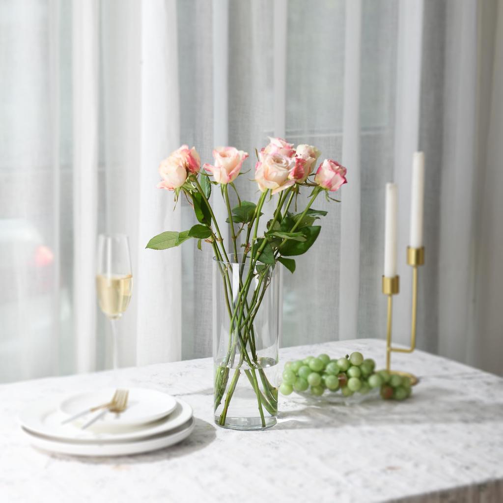 Guluto Vase Unbreakable Transparent Flower Base Acrylic Stylish Elegant Large Interior Flower Vase Hydroponics Ikebana Artificial Flowers Suitable for