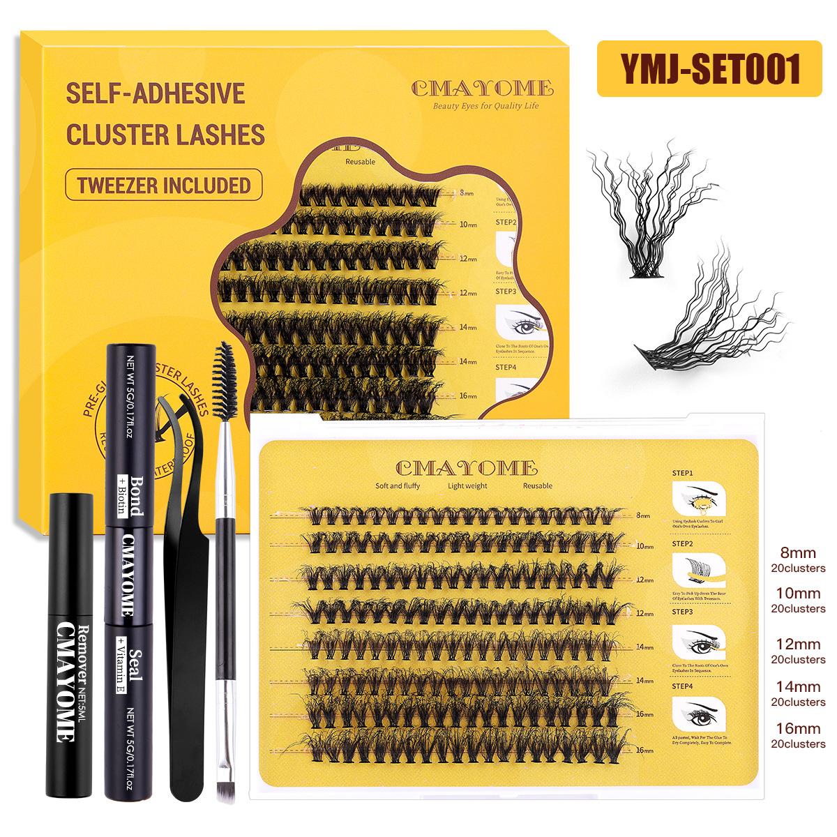 

Пучковые завитые накладные ресницы из шерсти, натуральные пушистые густые сегментированные ресницы, набор легких ресниц