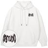 Ap Studio Ghost Lettering Oversized Wide Shoulder Hoodie_White