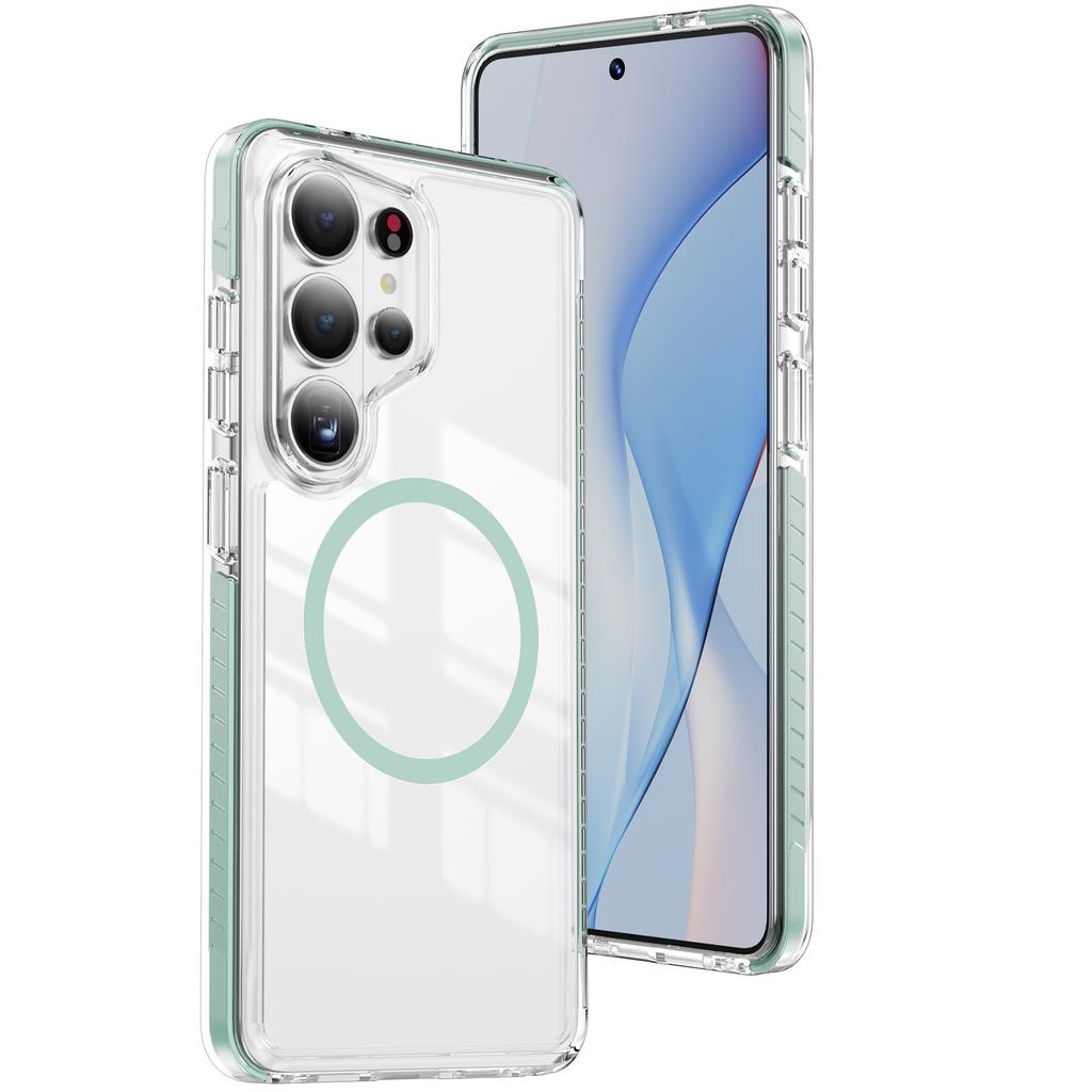 Applicable To Samsung S26Ultra Crystal Shield Magnetic Suction Bracket Mobile Phone Case S25Ultra Magnetic Suction S24Ultra Protective Case