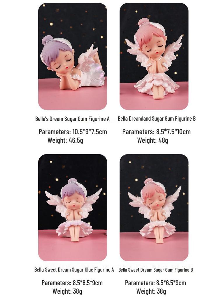 Bella Ballet Girl Figurine - Cute Vinyl Cake Topper & Desktop Decoration for Girls