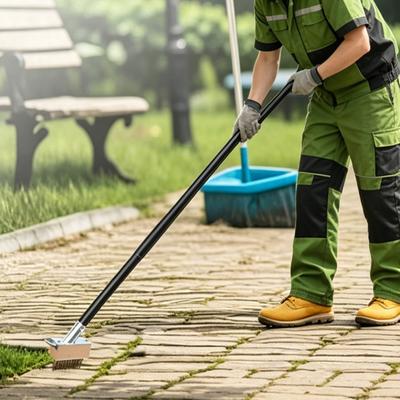Yousheng Weed Eater Crack Cleaner Manual Crevice Weeding Tool with Stainless Steel Handle Adjustable Height Moss Remover