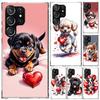 Lovely Puppy Heart Dogs Phone Case for Samsung Galaxy S26 S24 S23 Ultra S25 Edge S22 S21 Plus S20 FE + Soft Print Shell Funda Ga