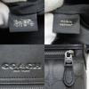 Used COACH Shoulder Bag 4010 Signature PVC/leather Black Dark Gray Casual