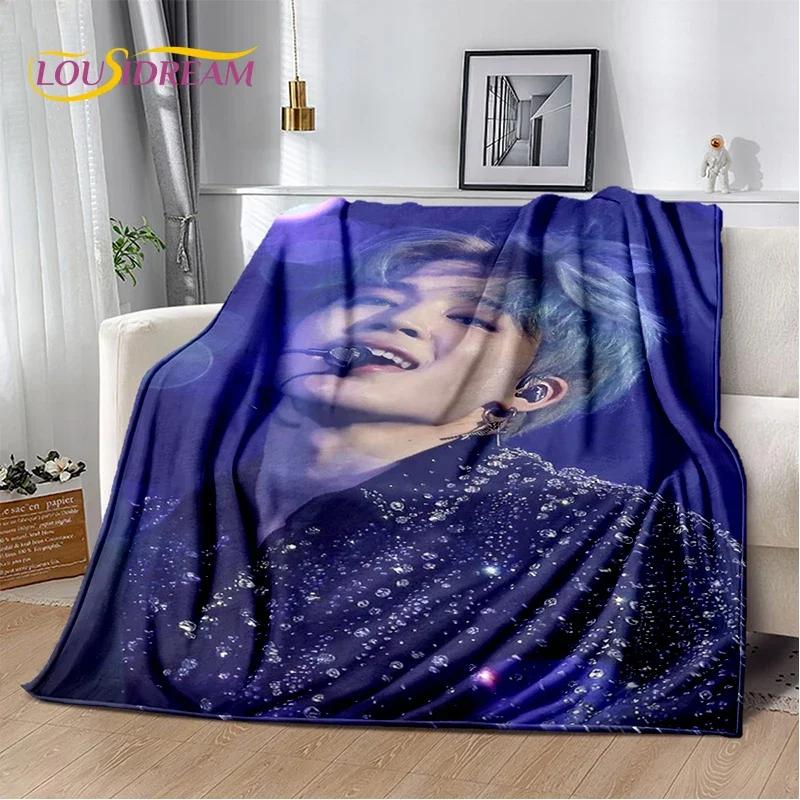 3D Kpop Jeon Jung Kook Jk JIMIN Star Blanket,Soft Throw Blanket for Home Bedroom Bed Sofa Picnic Travel Office Cover Child Gift